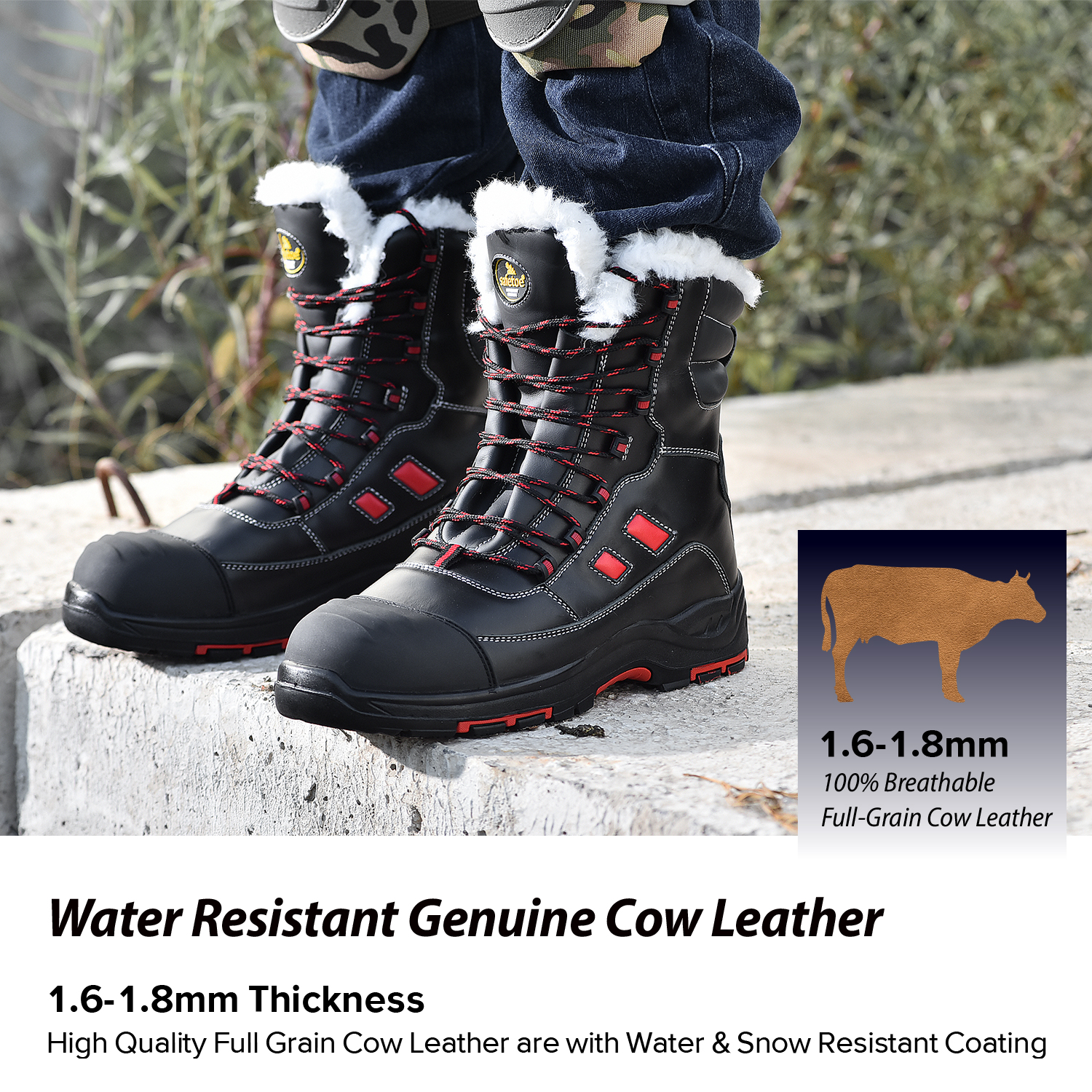 Pronto Stock Stivali da lavoro invernali in pelliccia calda H-9550