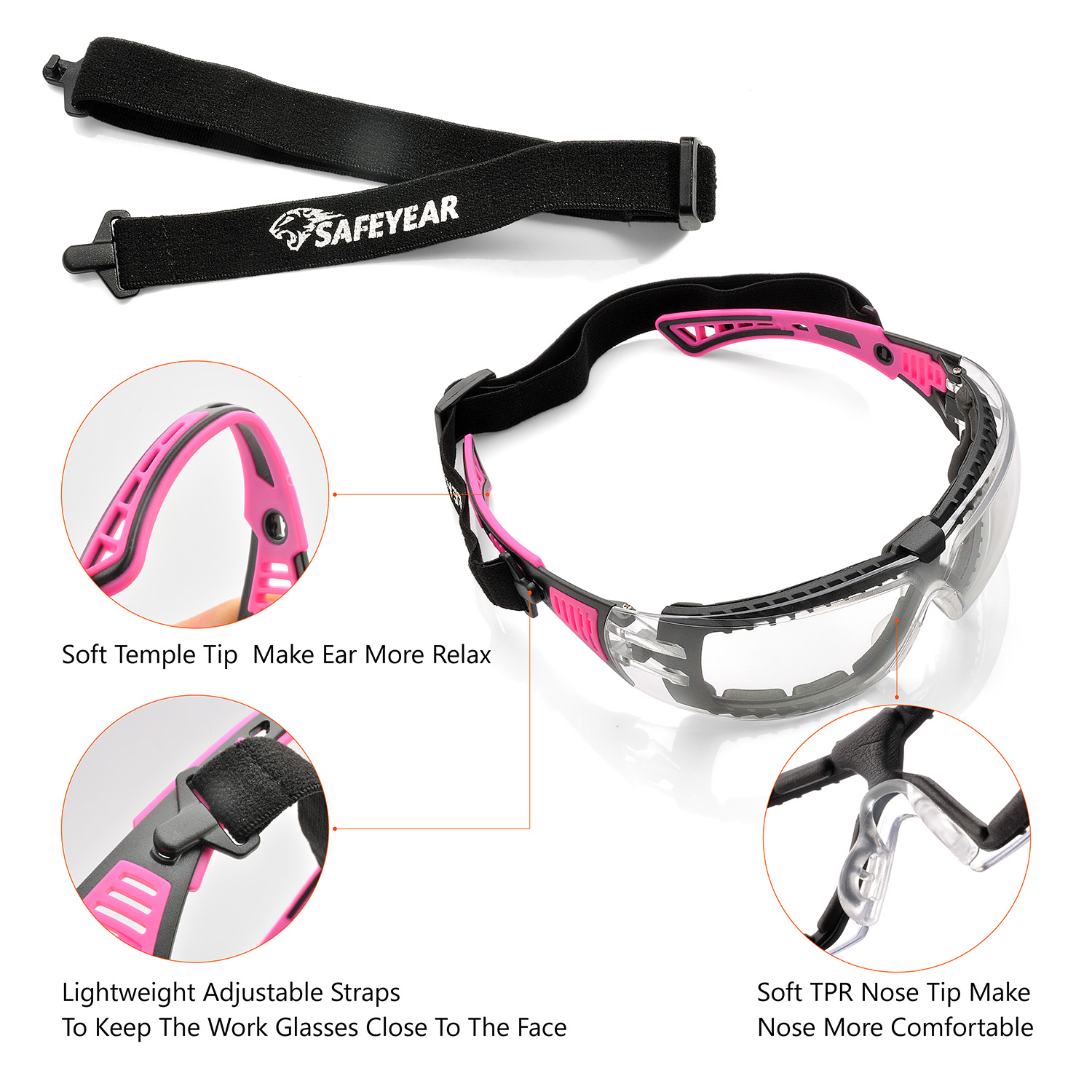 Occhiali protettivi antiappannamento da donna | ANSI Z87.1 e CE EN166