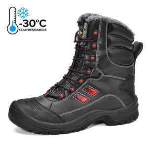 Scarpe Prezzo Mercato all'ingrosso Sicurezza Inverno Mens Steel Toe Warm Winter Safety Work Boots H-9440