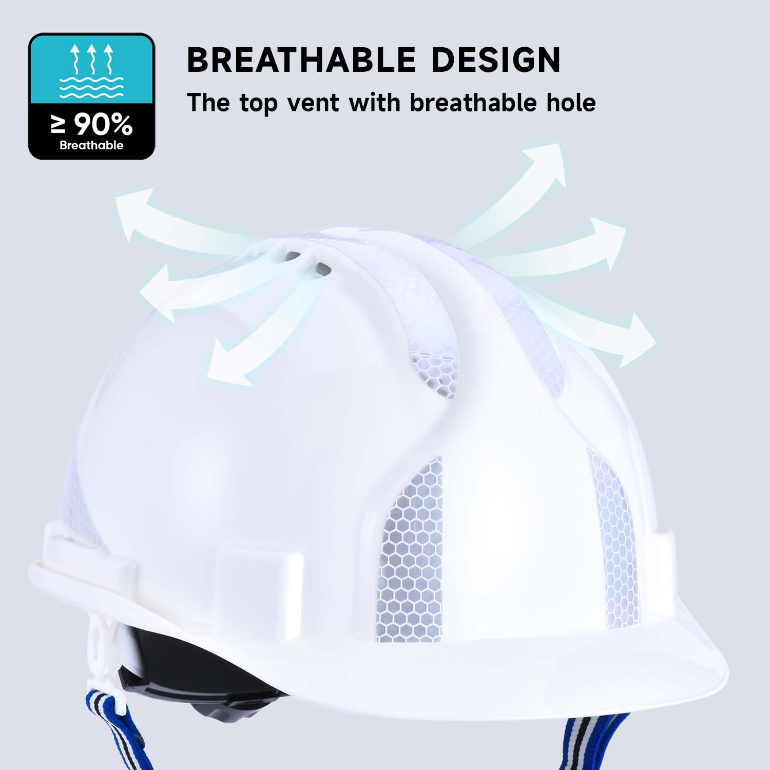 Casco di sicurezza del minatore W-036 bianco