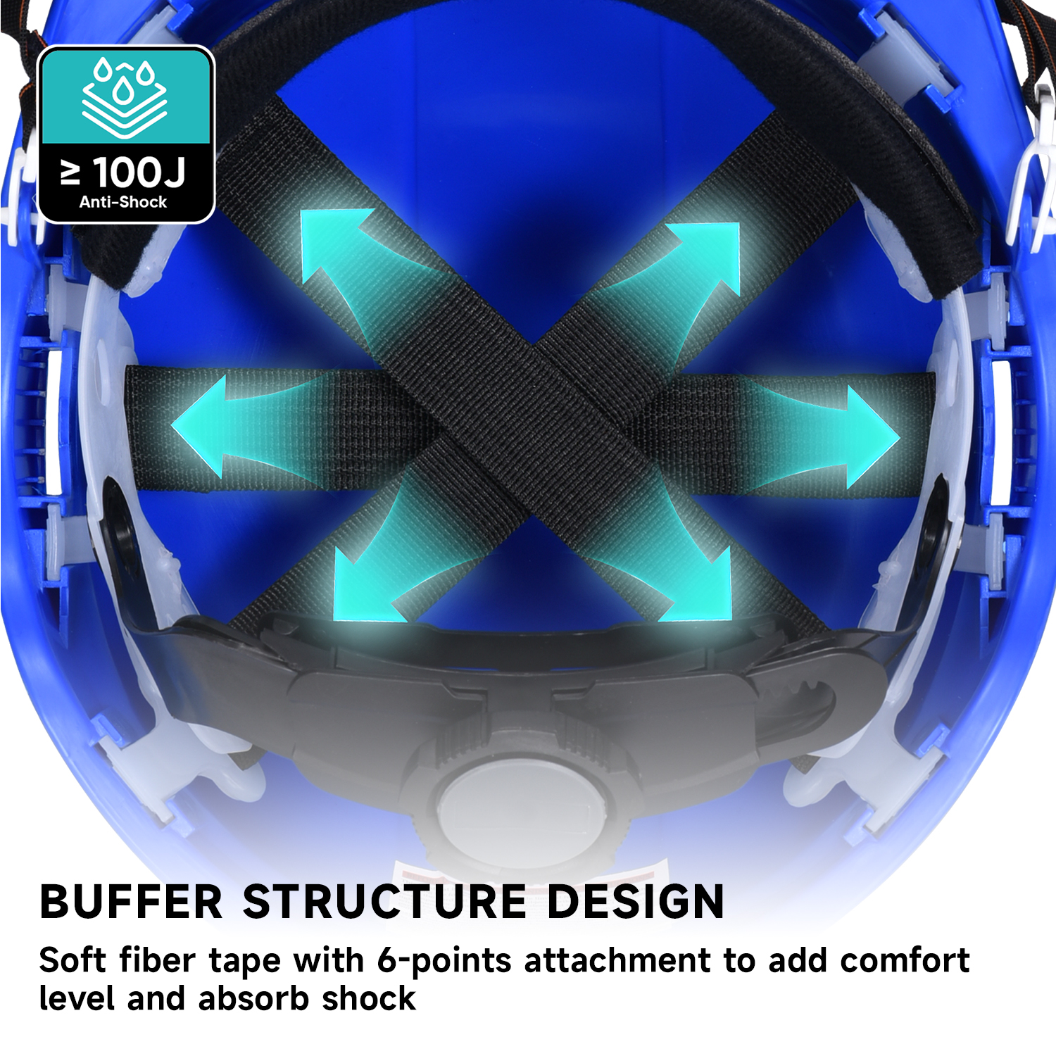 Casco di sicurezza industriale W-018 Blue