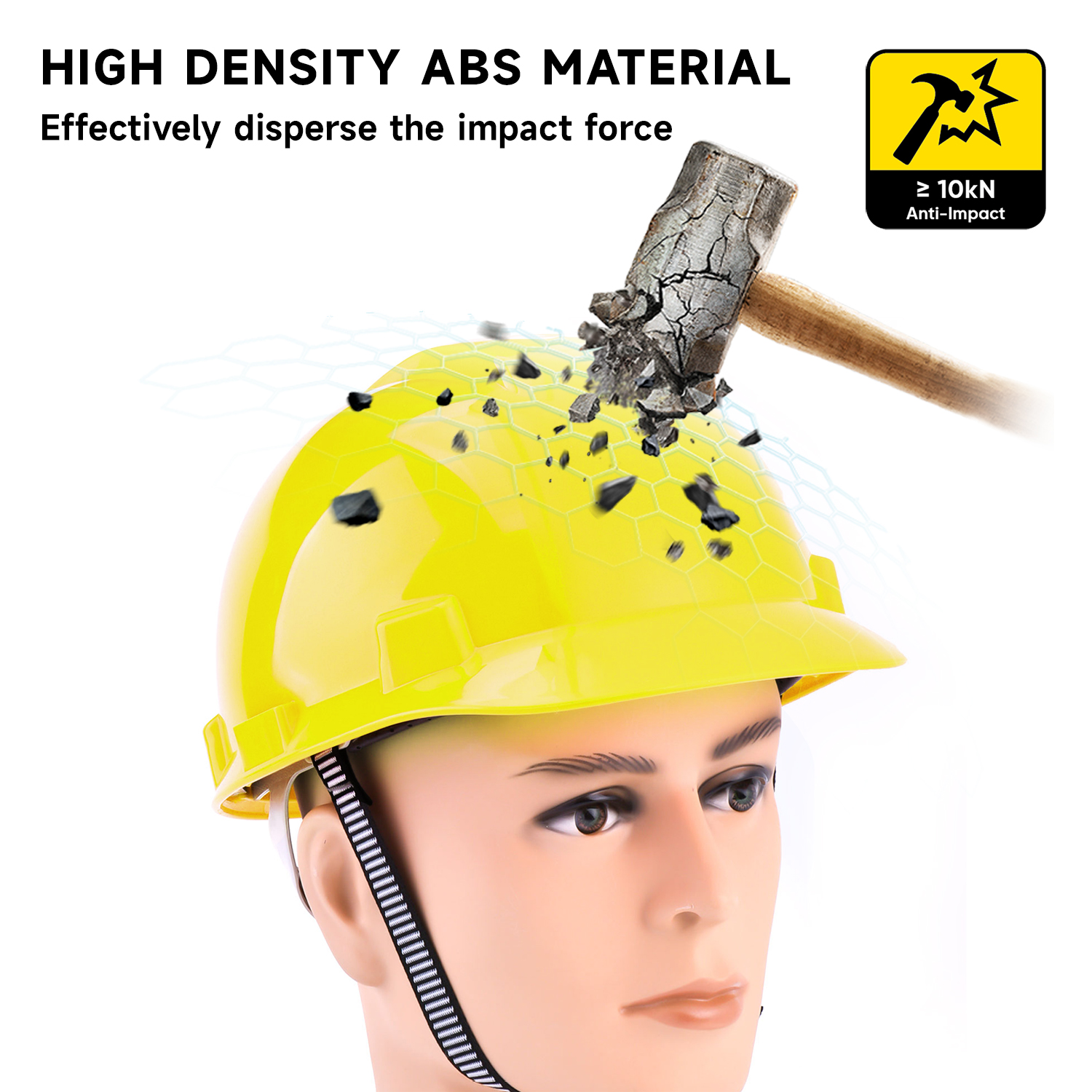 Caschi di sicurezza addominali gialli W-003