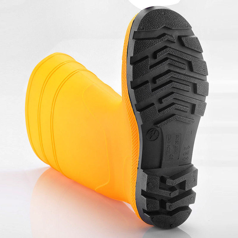 Stivali di gomma in PVC W-6036 gialli