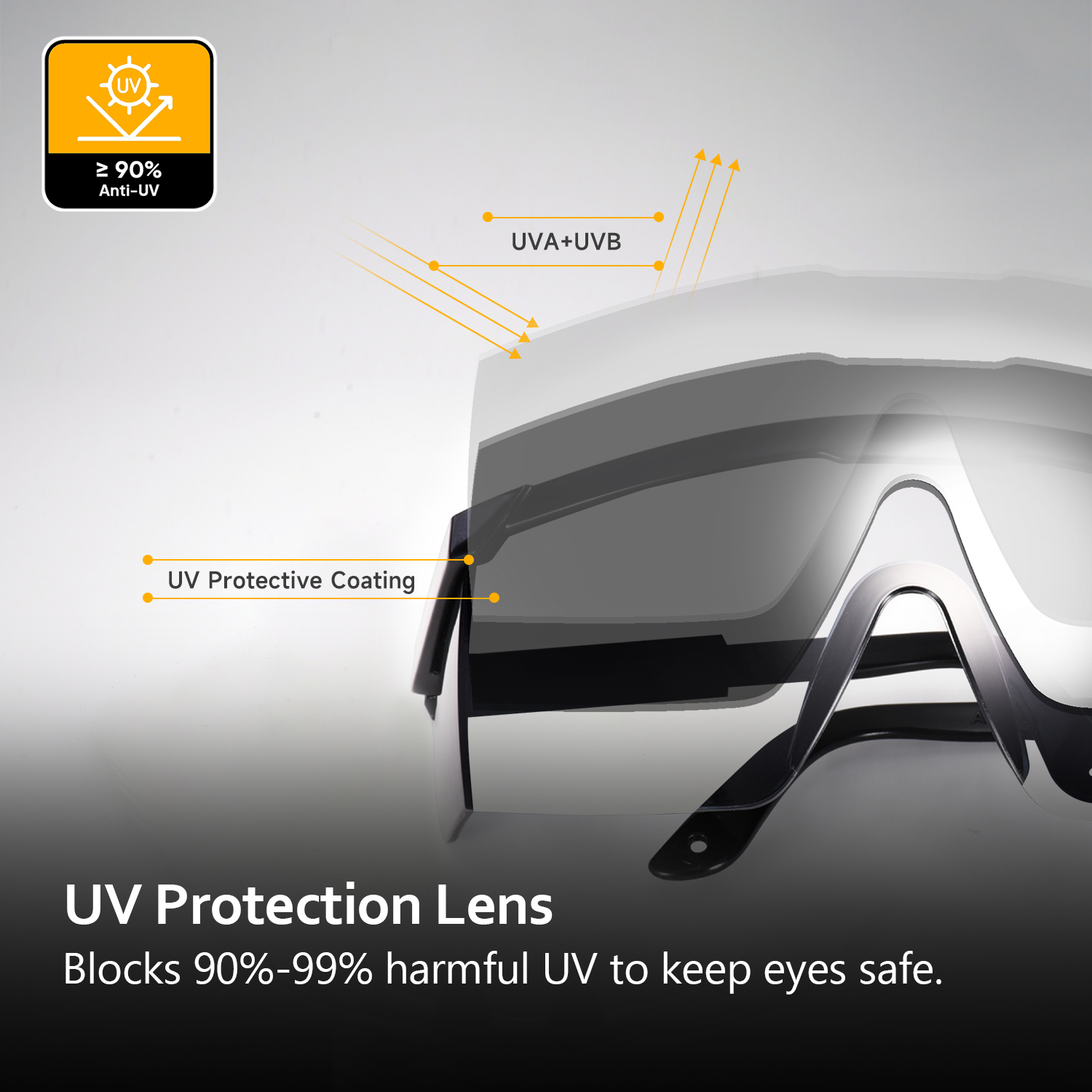  OCCHI DI SICUREZZA PC scuri KS102 NERO