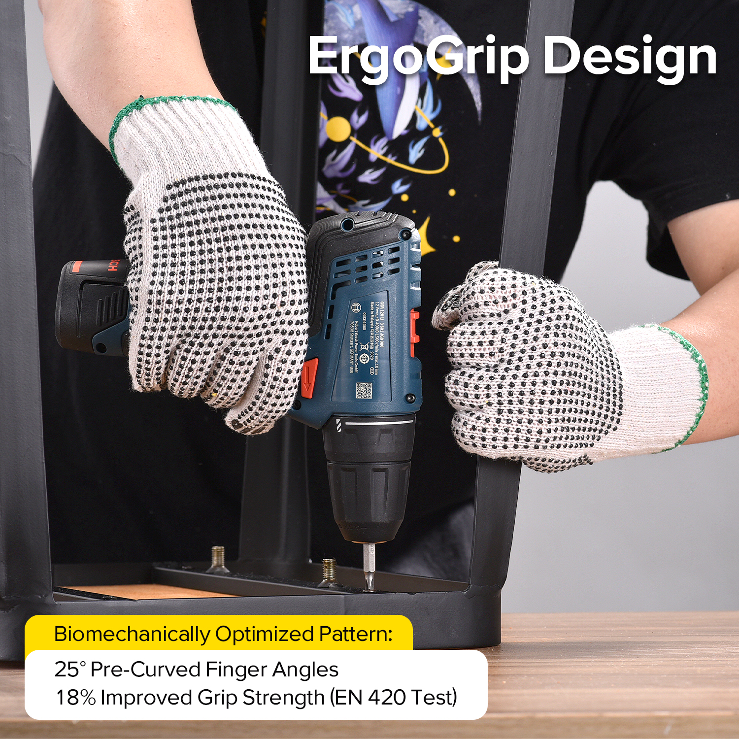 Guanti da lavoro di sicurezza a punti in PVC FL-7259