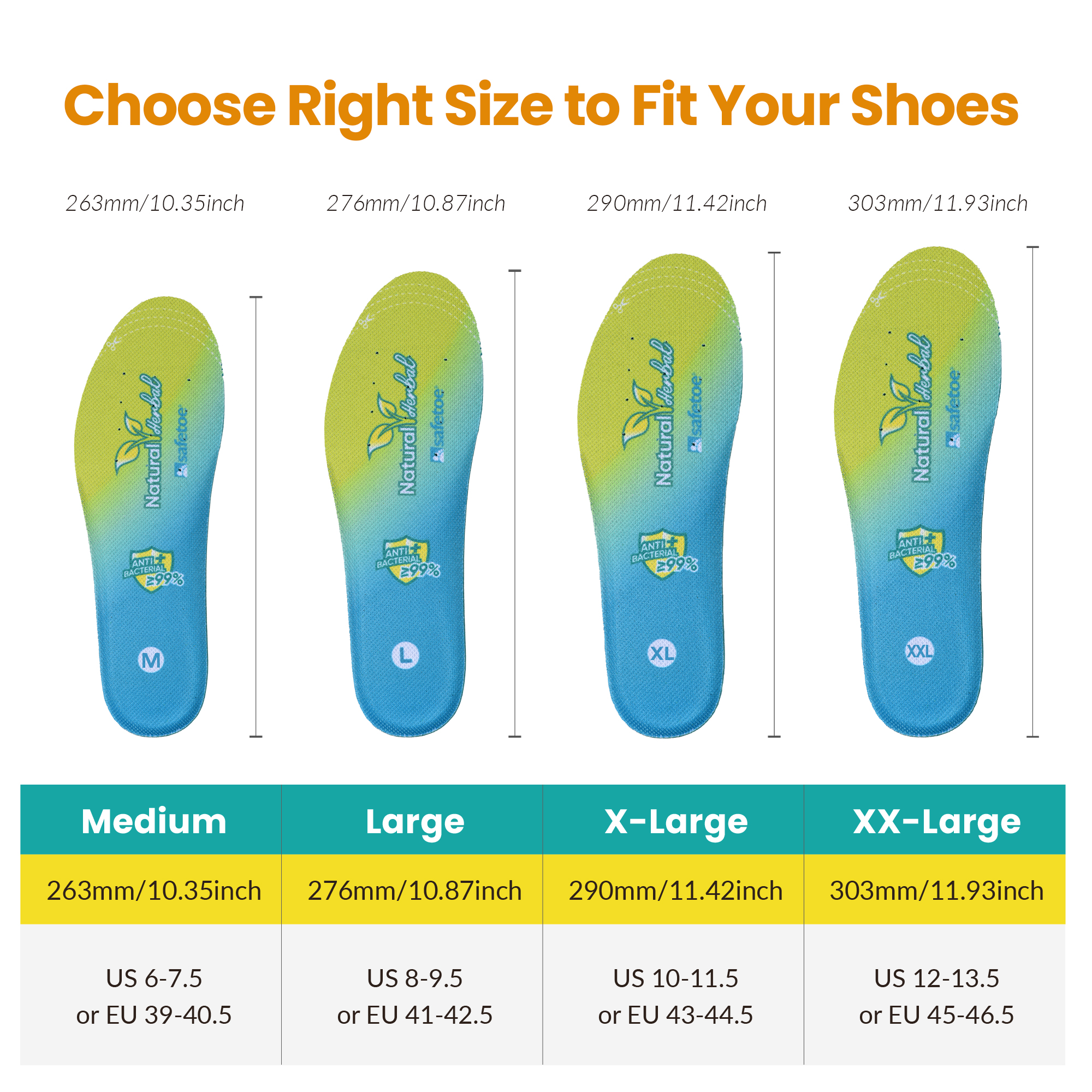 Solette da lavoro antibatteriche Safetoe con Hi-Polyu e erbe naturali