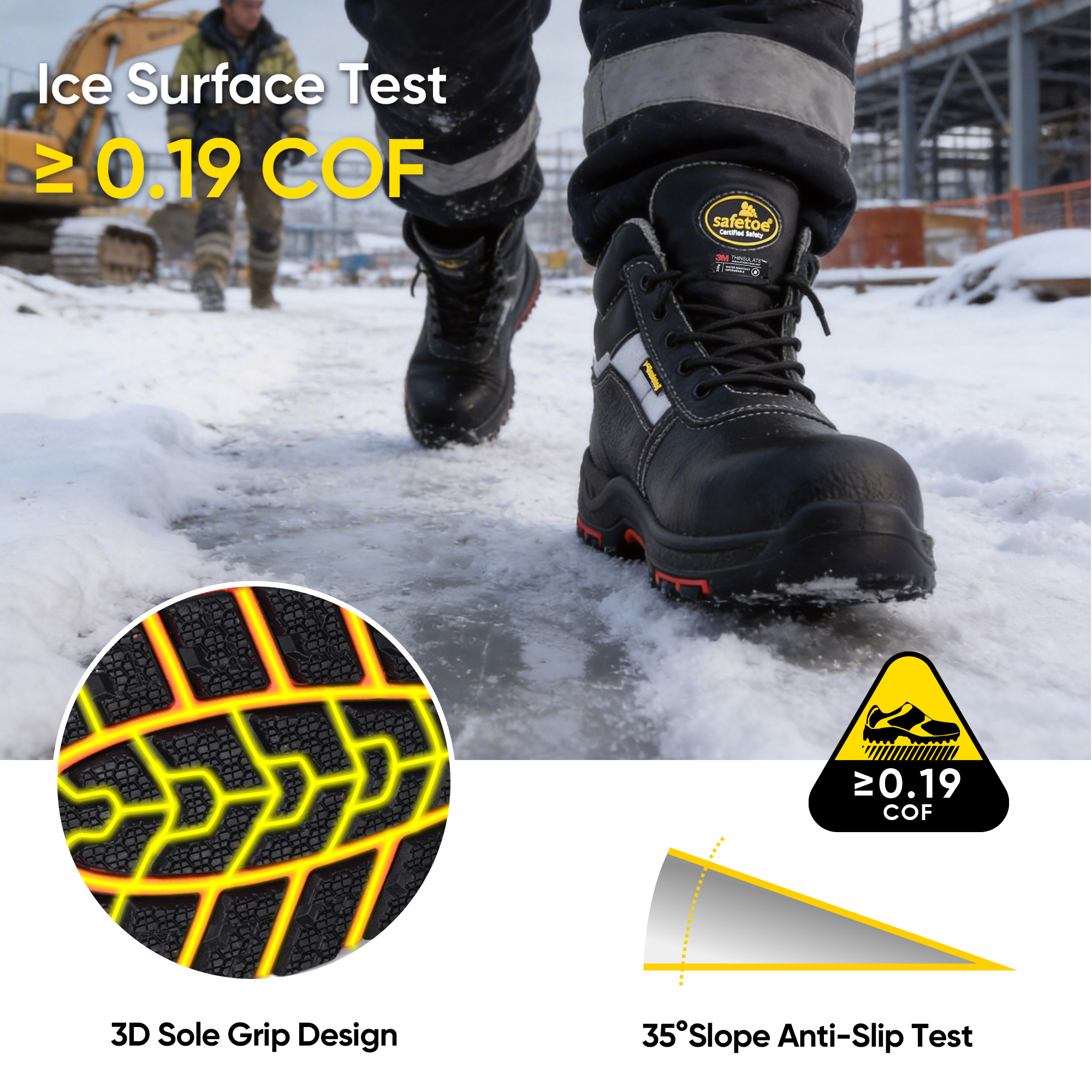 Stivali di sicurezza per celle frigorifere isolati Safetoe M-8027PR ColdGuarder