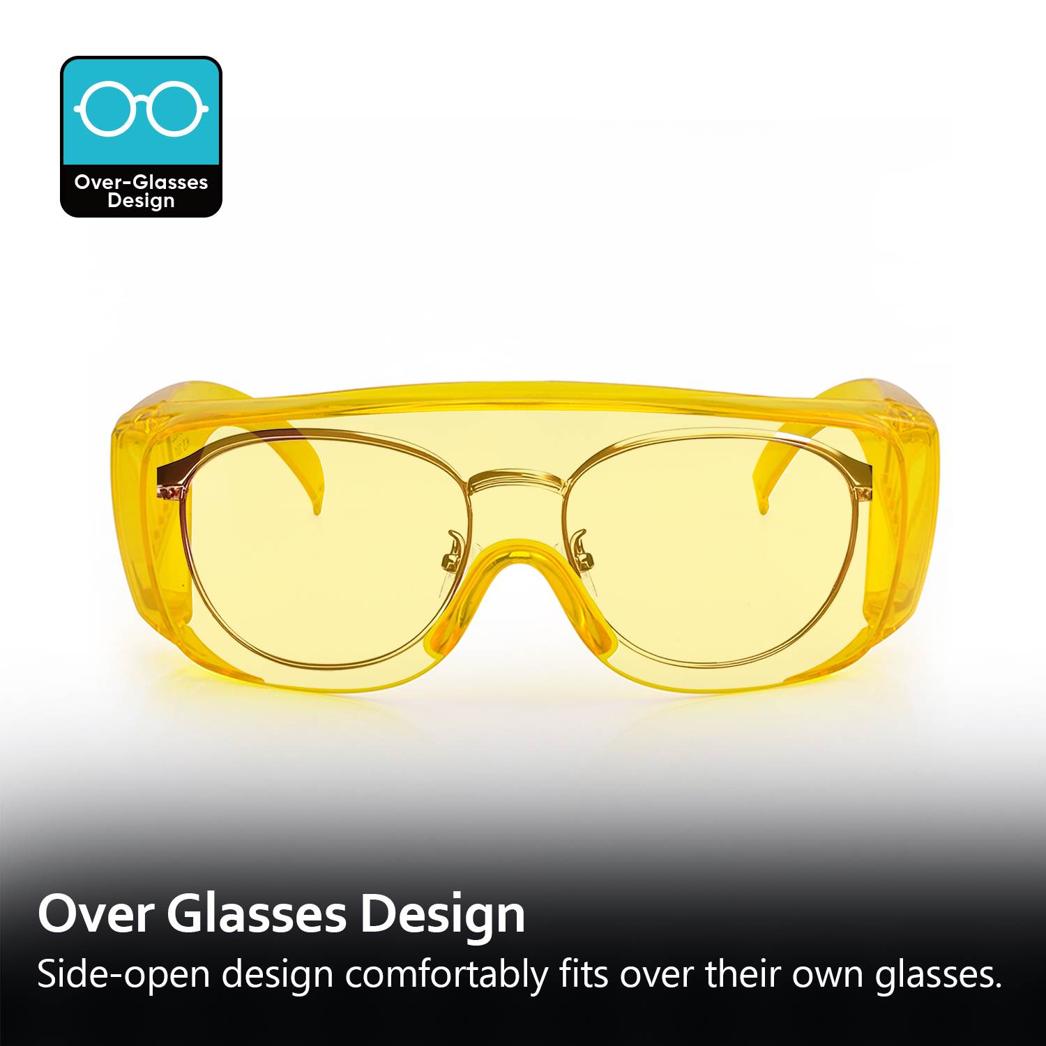 Occhiali di sicurezza OTG che si adattano agli occhiali da vista | ANSI Z87.1 e EN166