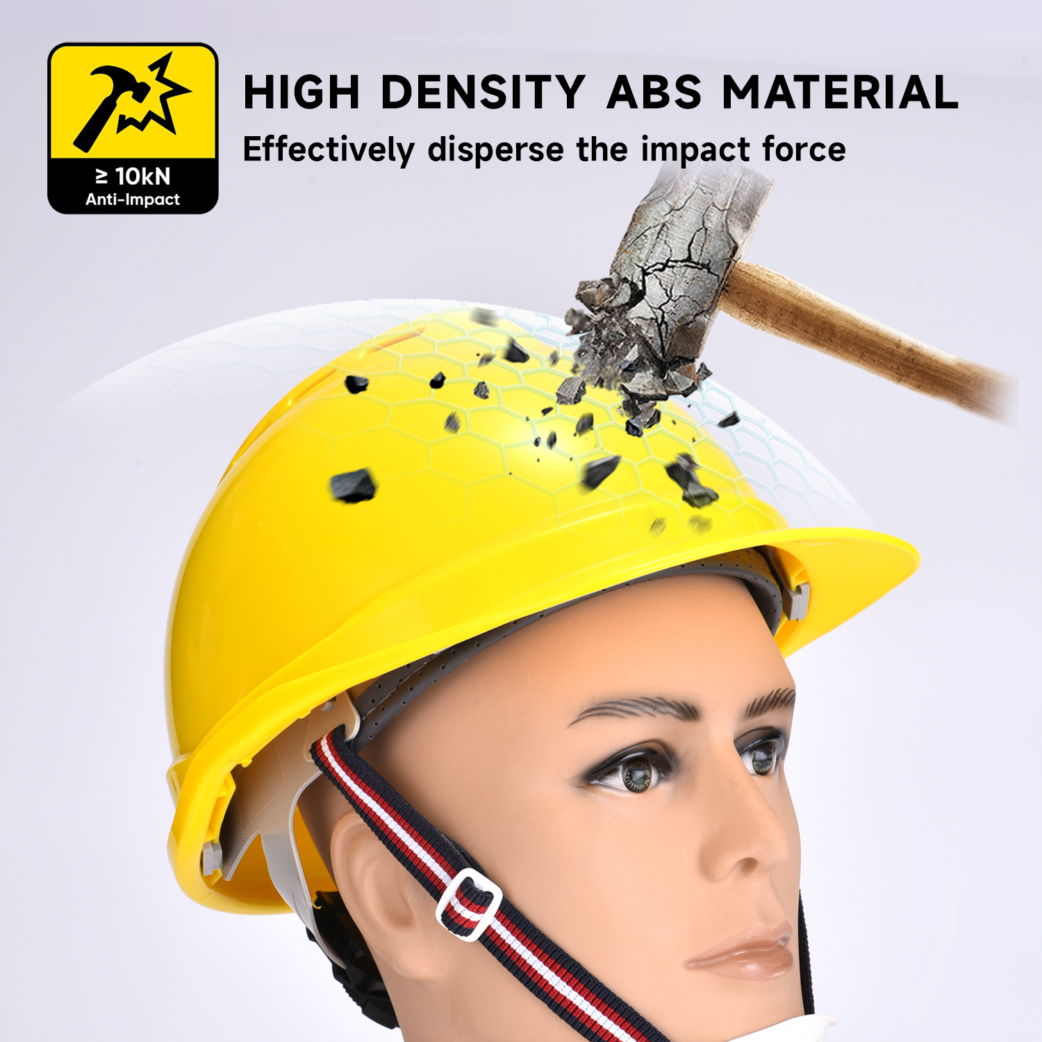Casco di sicurezza industriale giallo W-002