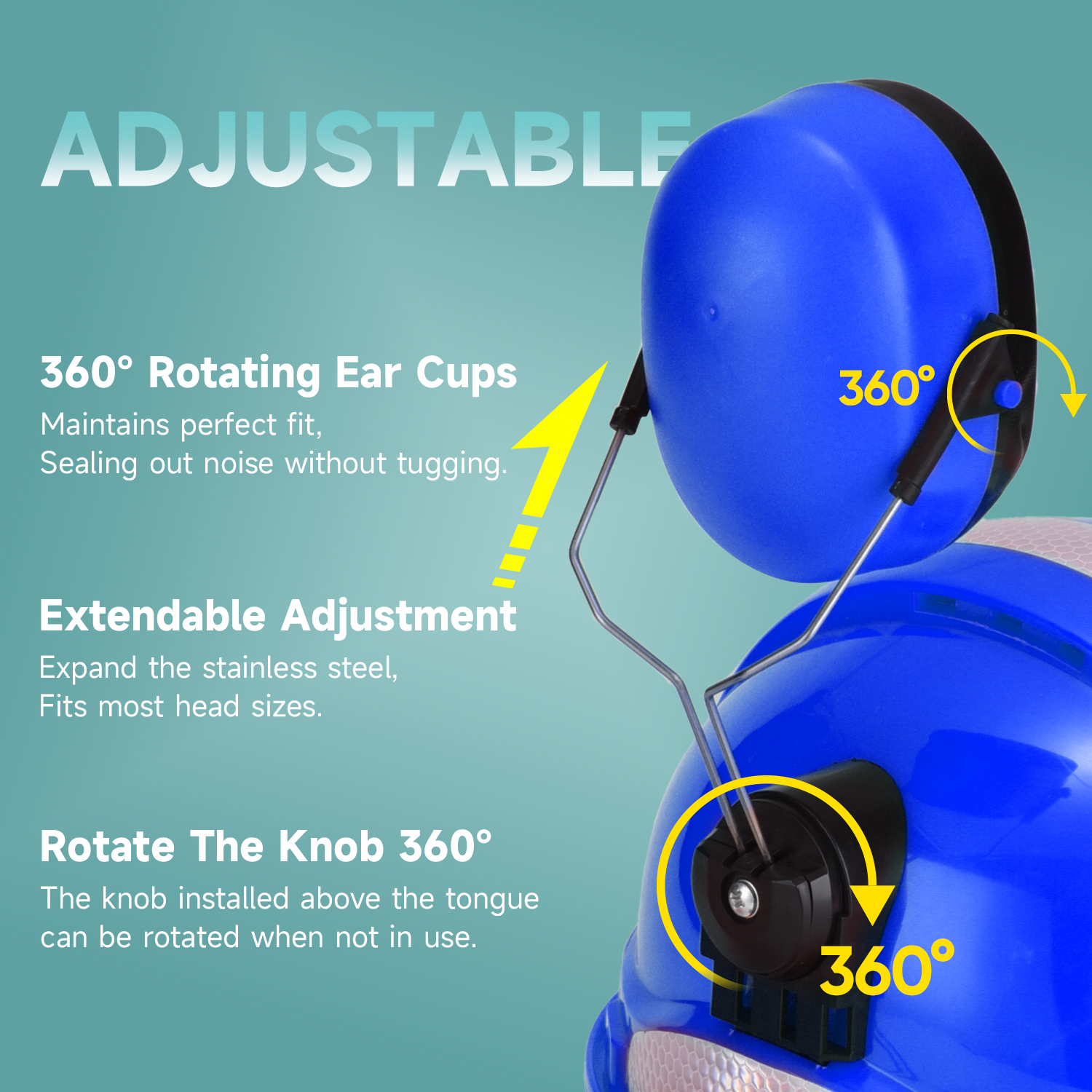Muff auricolari di alta qualità E-2008 blu