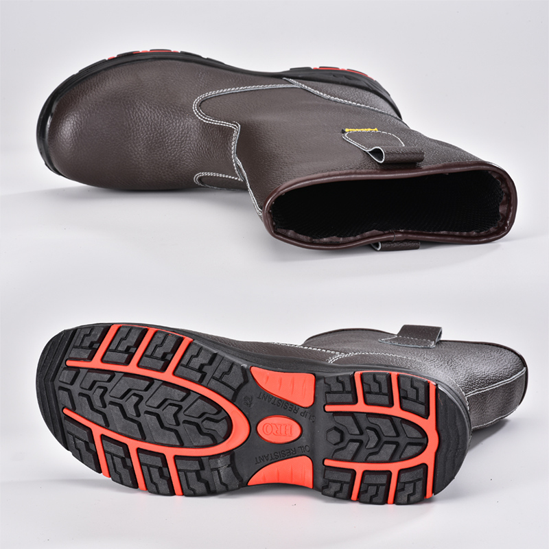 Stivali di sicurezza marrone al ginocchio safetoe High High H-9001