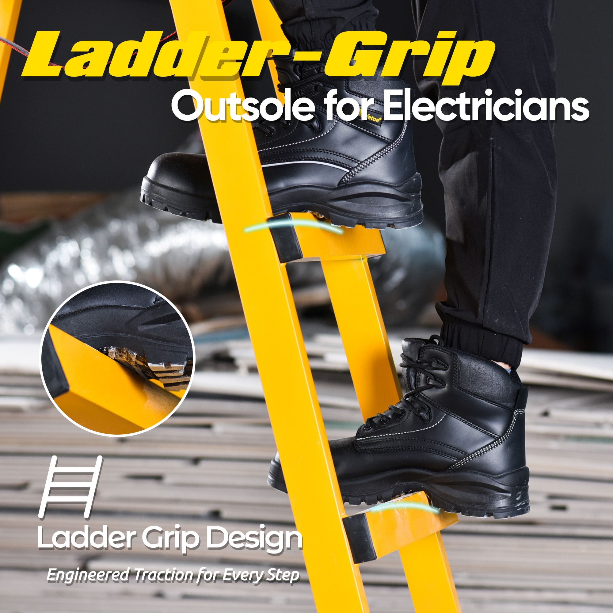 I migliori stivali da lavoro con suola LG Ladder-Grip per rischi elettrici con classificazione EH M-8356RBLG VoltLock