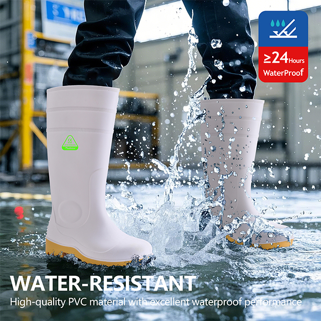 PVC Wellington Rain Stivali W-6037 White