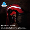 Caschi di sicurezza e scudo del viso e orecchietto M-5009 rosso
