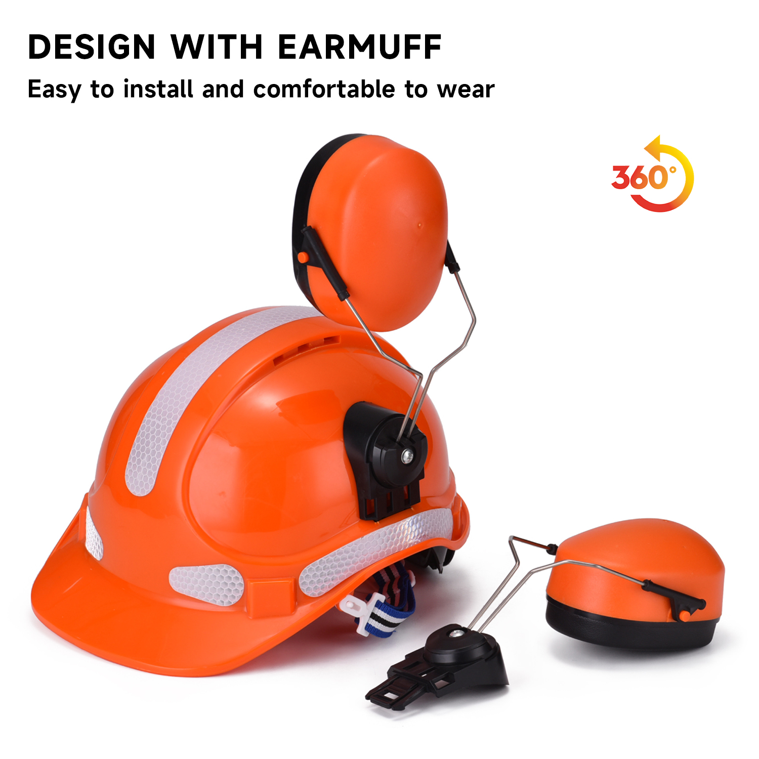  Monti di produzione Casco di sicurezza per la costruzione ABS CE Caschi di sicurezza approvati W-018 Arancione