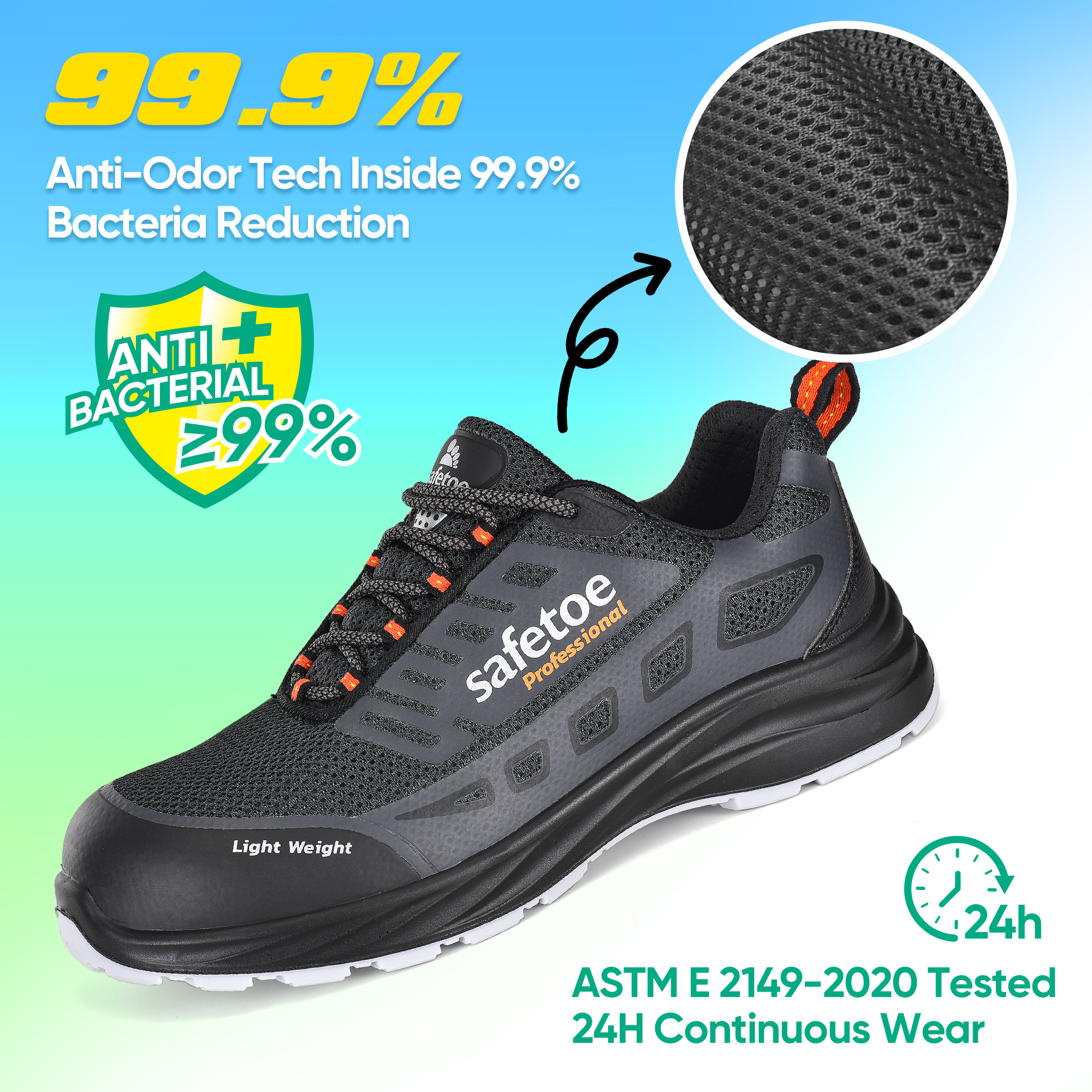 Scarpe per scarpe da lavoro traspirante Wide Safety Builders Warehouse L-7571