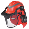 Caschi di sicurezza e scudo del viso e orecchietto M-5009 rosso
