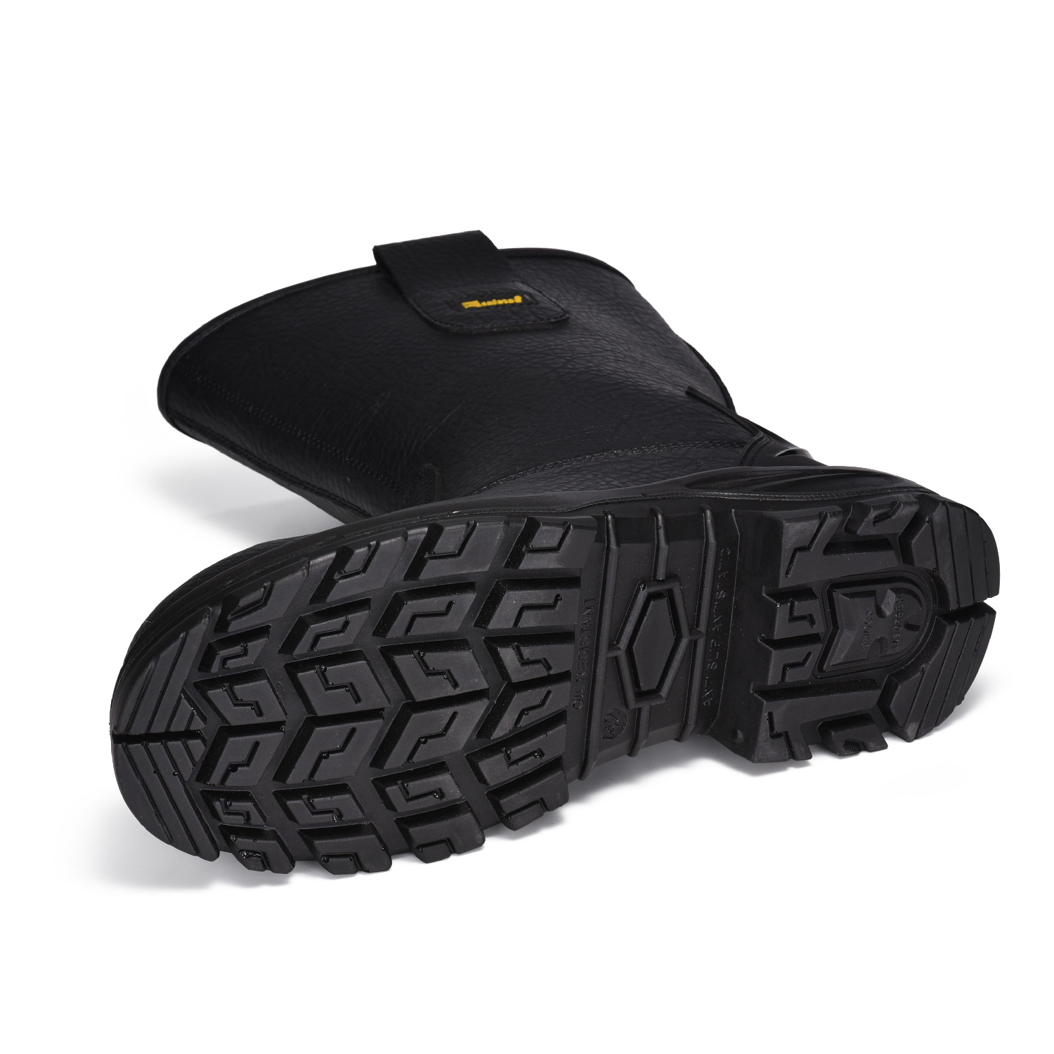  Stivali industriali e costruzioni in acciaio per uomini che lavorano H-9430 neri