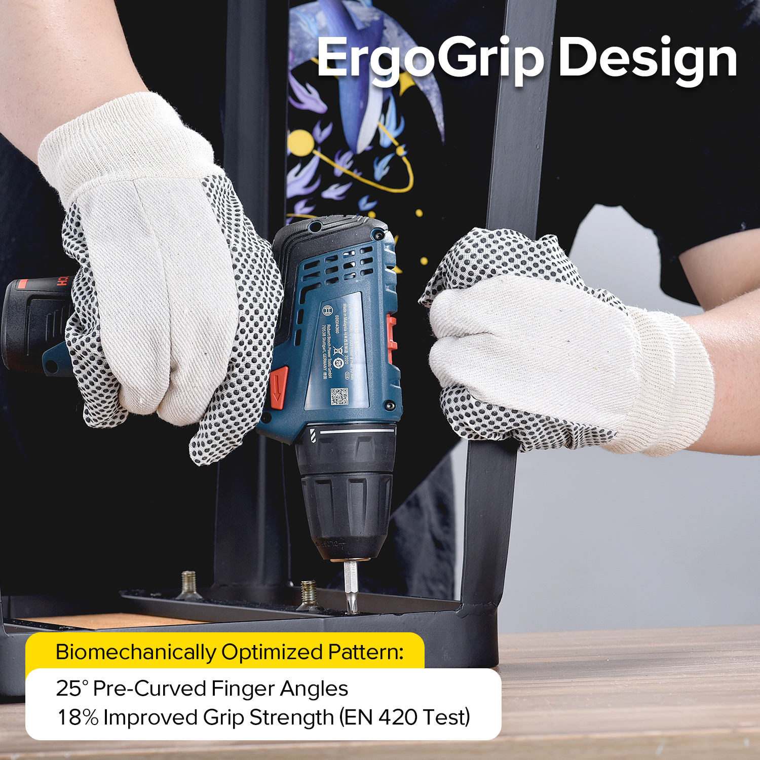 Guanti da lavoro protettivi punteggiati in PVC FL-5519A