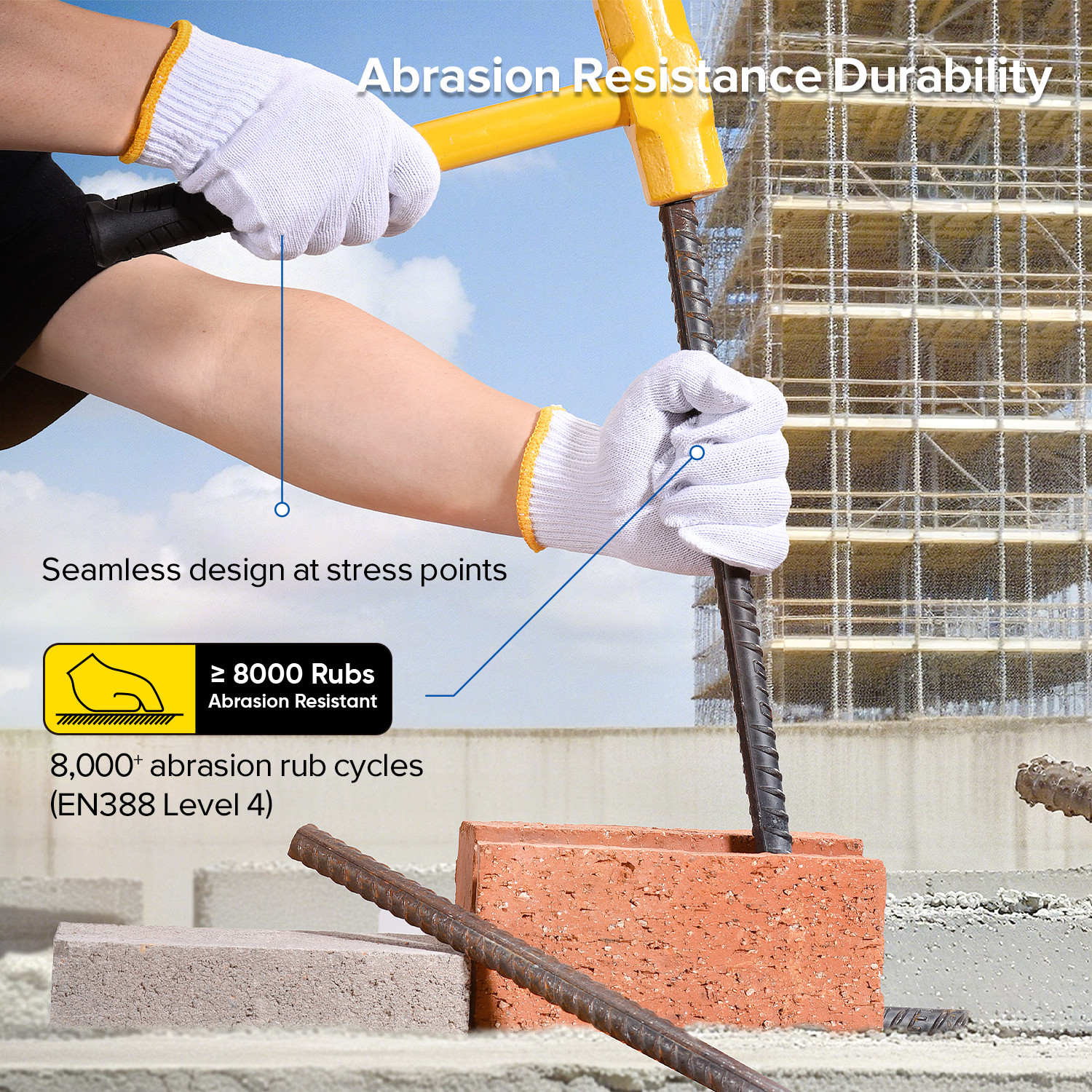 Guanti da lavoro di sicurezza in cotone FL-7219