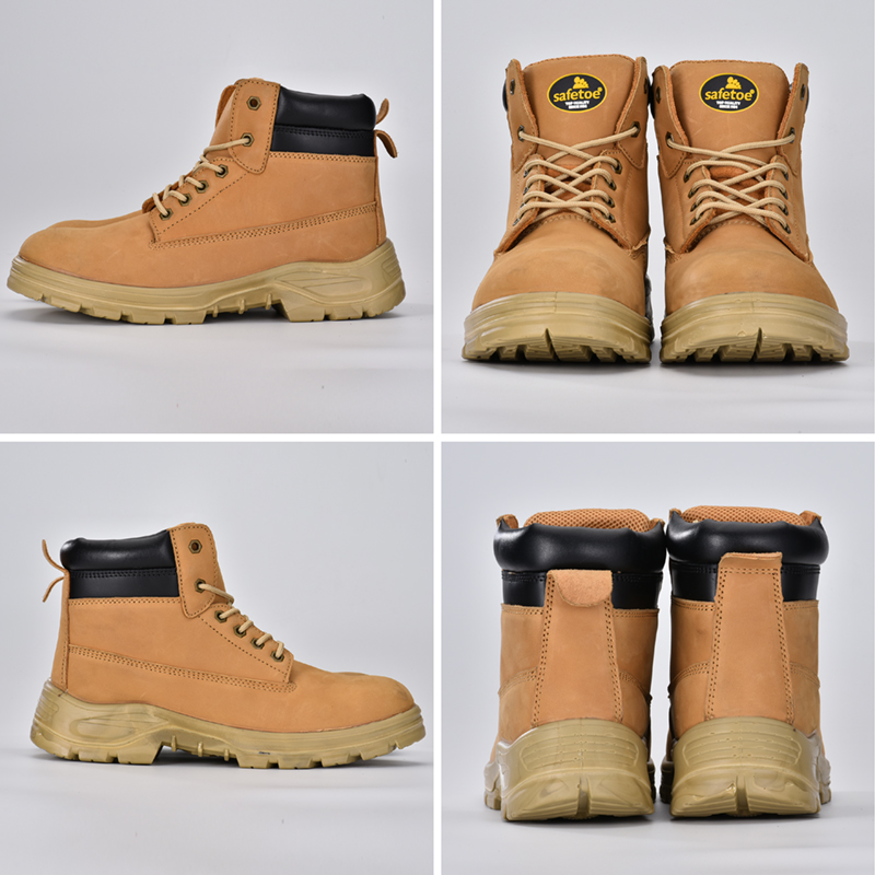 Stivali da lavoro in acciaio in cuoio cow nubuck m-8173