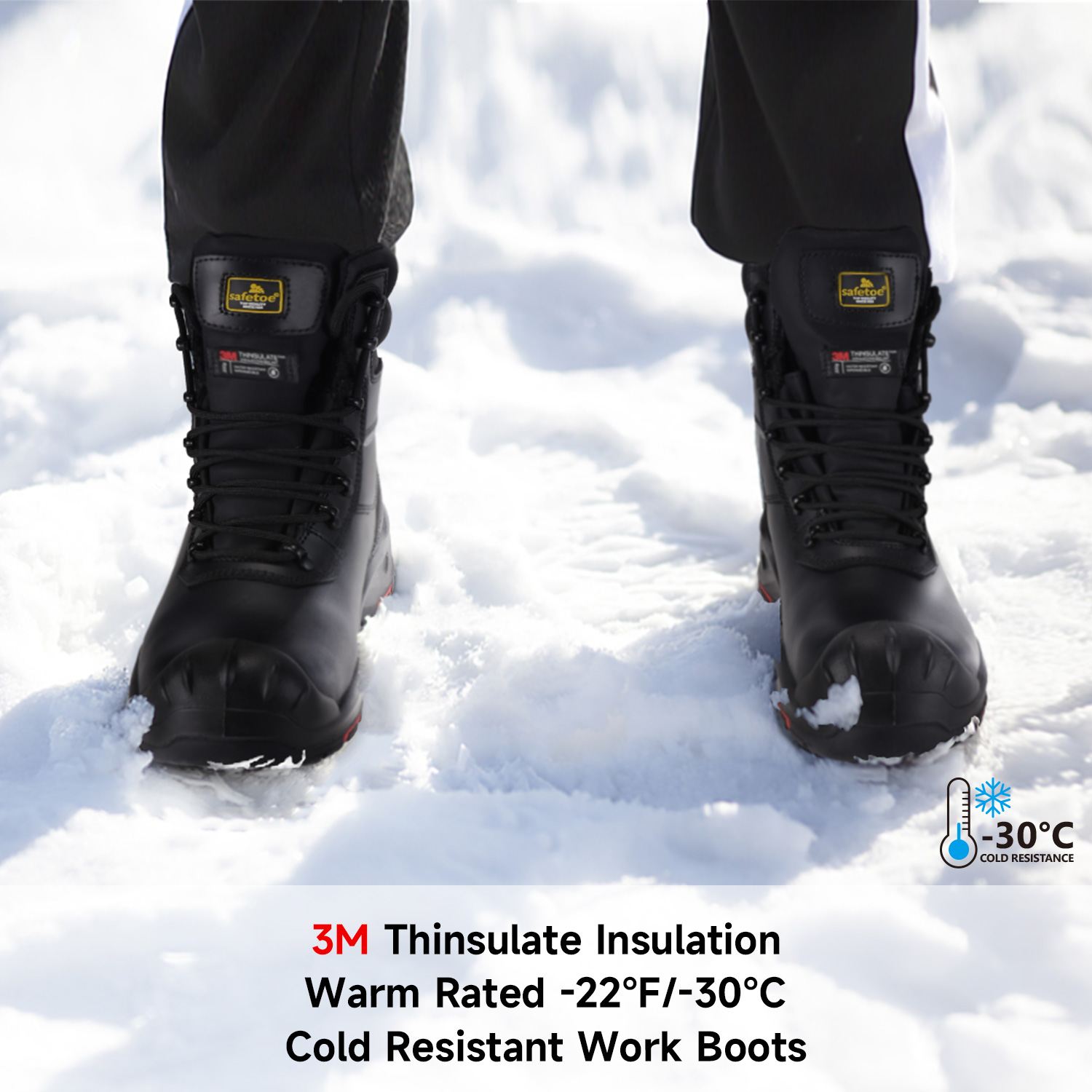 Stivali di sicurezza invernali estremi con isolamento Thinsulate 3M e protezione impermeabile | H-9552 ThermoGrip