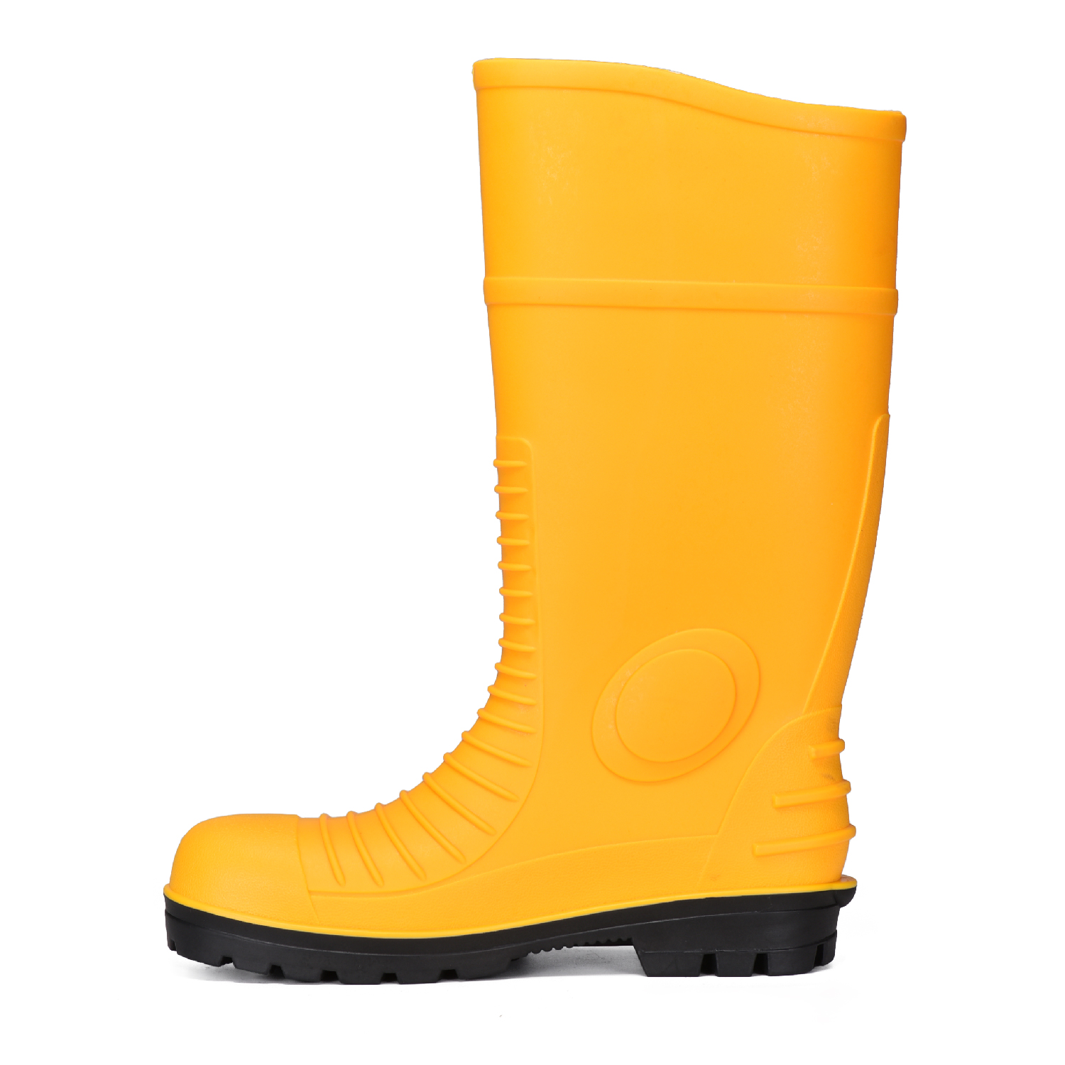 Stivali Wellington di sicurezza con punta in acciaio in PVC - Stivali da lavoro industriali impermeabili per progetti minerari W-6055YE
