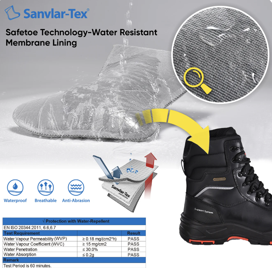 Stivali da lavoro resistenti all'olio con membrana resistente all'acqua H-9552BK