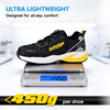 Scarpe antinfortunistiche da lavoro estive con punta in alluminio antiscivolo per operatori logistici L-7609 Giallo