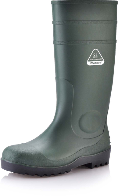 Stivali di sicurezza in PVC impermeabili W-6037 Green