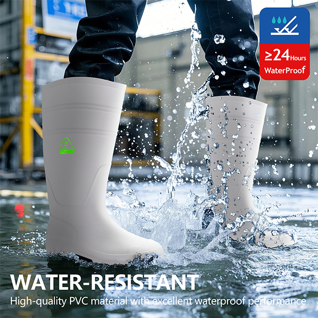 Industria alimentare PVC Rain Stivali W-6036 White