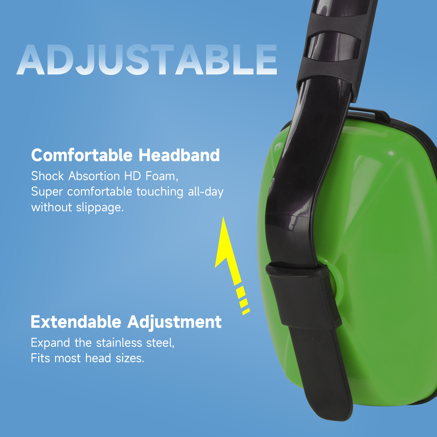  Muff di protezione per le miele auricolari Annullamento dell'udito EM-5003 Green