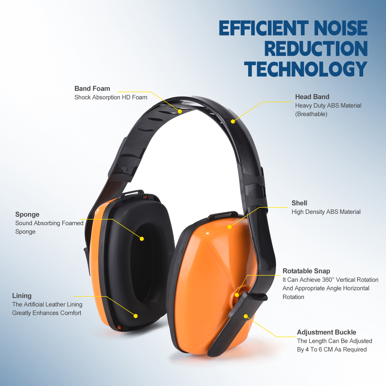 Mano d'orecchio di protezione dell'udito EM-5003 Orange