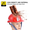 Casco di sicurezza rossa per costruzione W-036