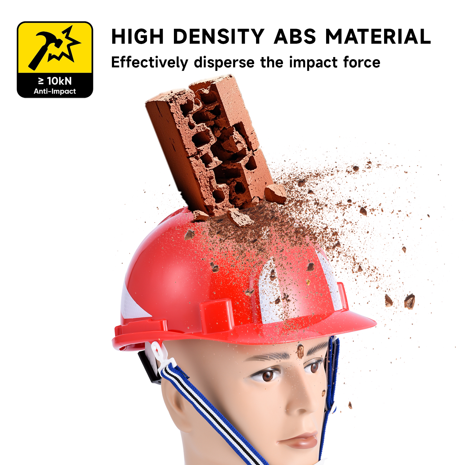 Casco di sicurezza rossa per costruzione W-036