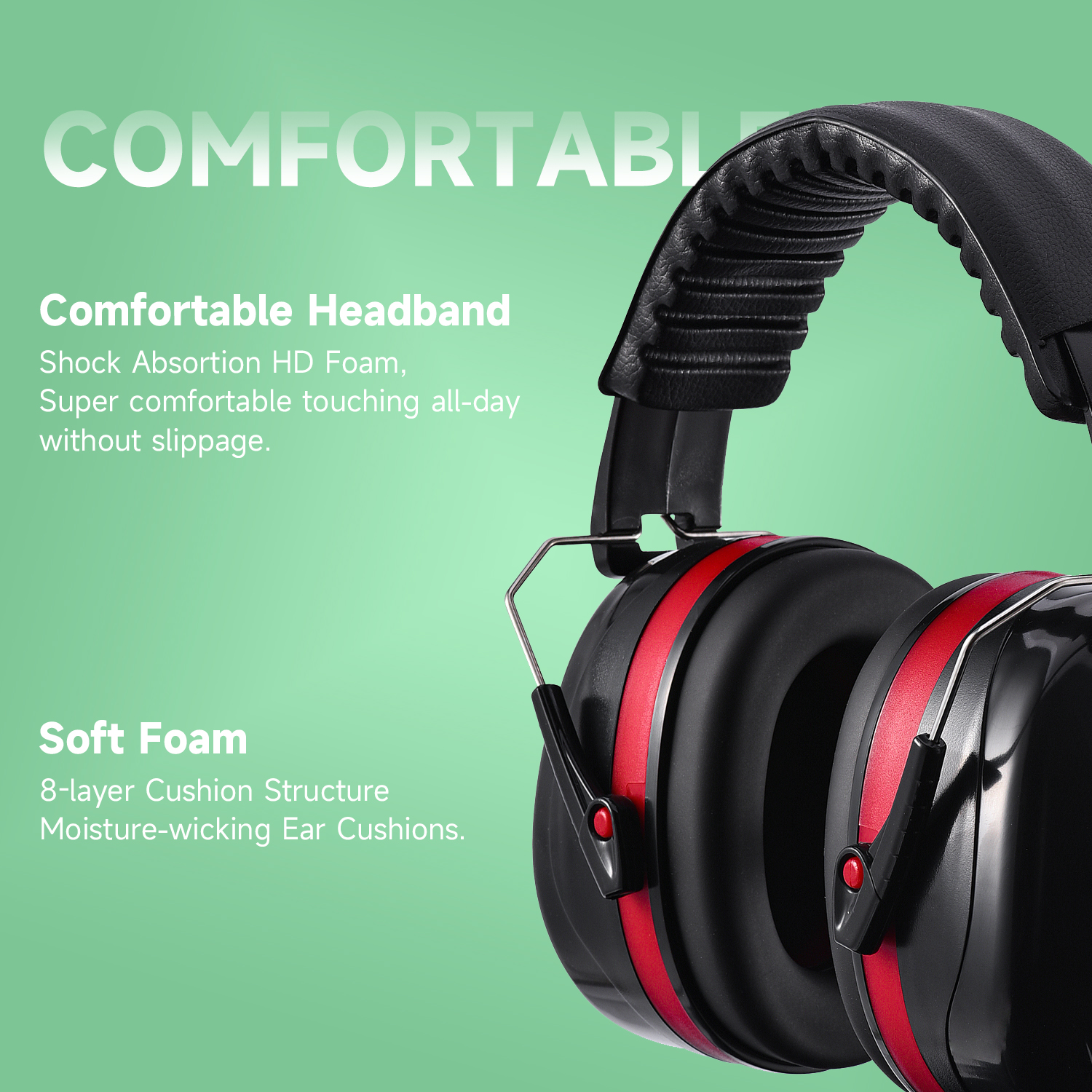 Mormori per le orecchie di protezione ABS preparati EM-5002 ROSSO