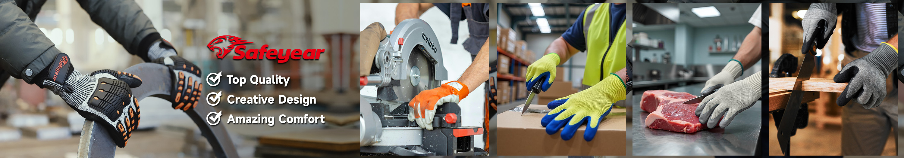 Tagliare i guanti da lavoro resistenti