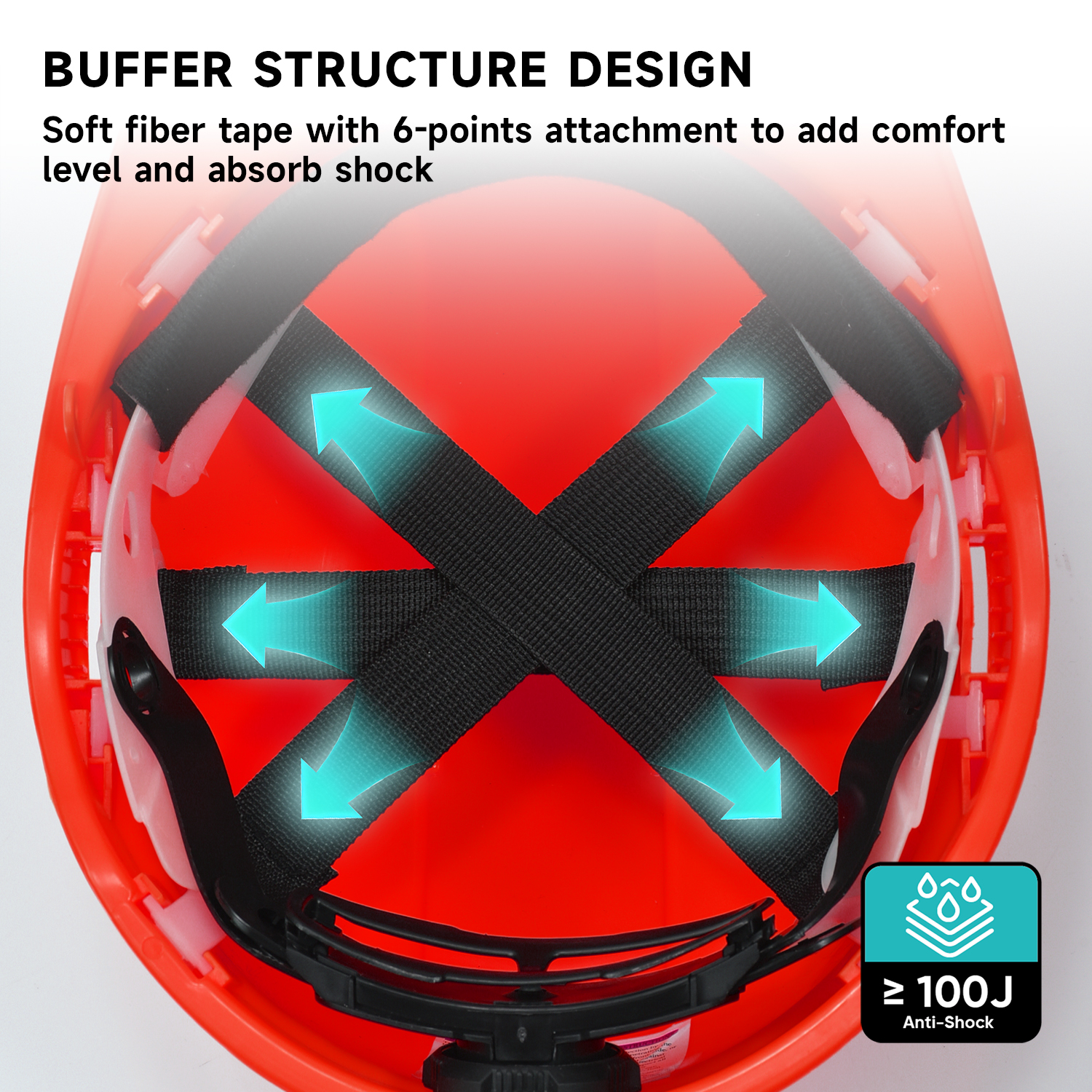 Casco da lavoro di costruzione rossa W-002 