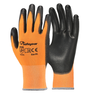 Guanti da lavoro pesante ricoperto di PU PN8003 Orange