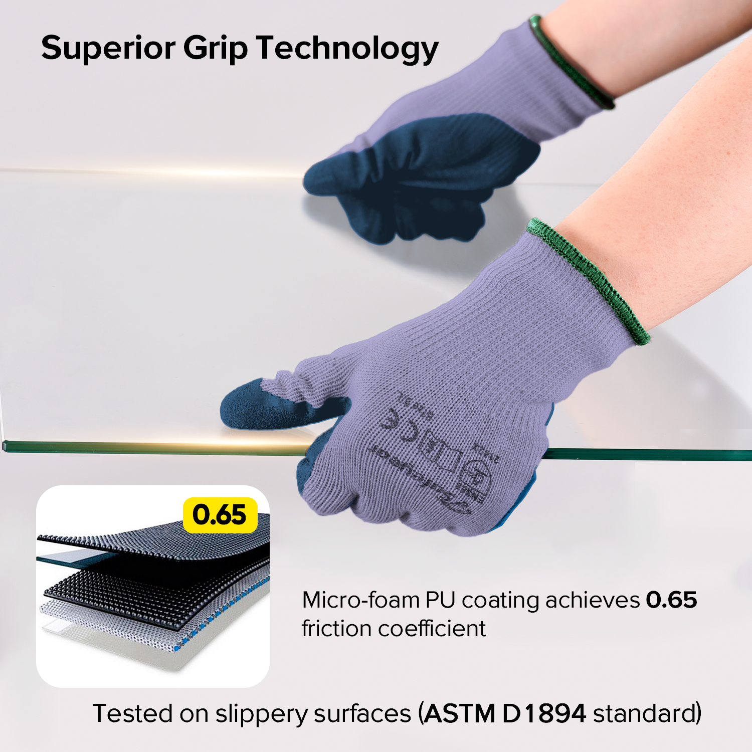 Guanti da lavoro di sicurezza rivestiti in lattice LY-3013 Viola