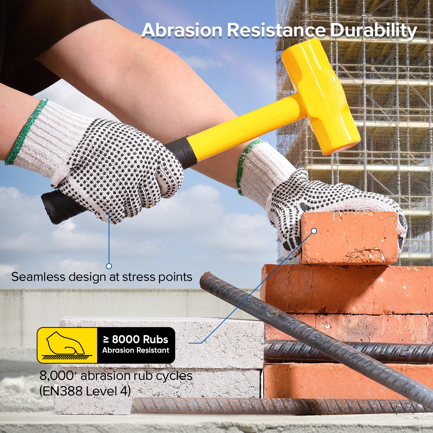 Guanti da lavoro di sicurezza a punti in PVC FL-7259