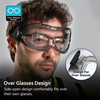 Occhiali di sicurezza antiappannamento OTG con cinturino regolabile | ANSI Z87.1 e EN166