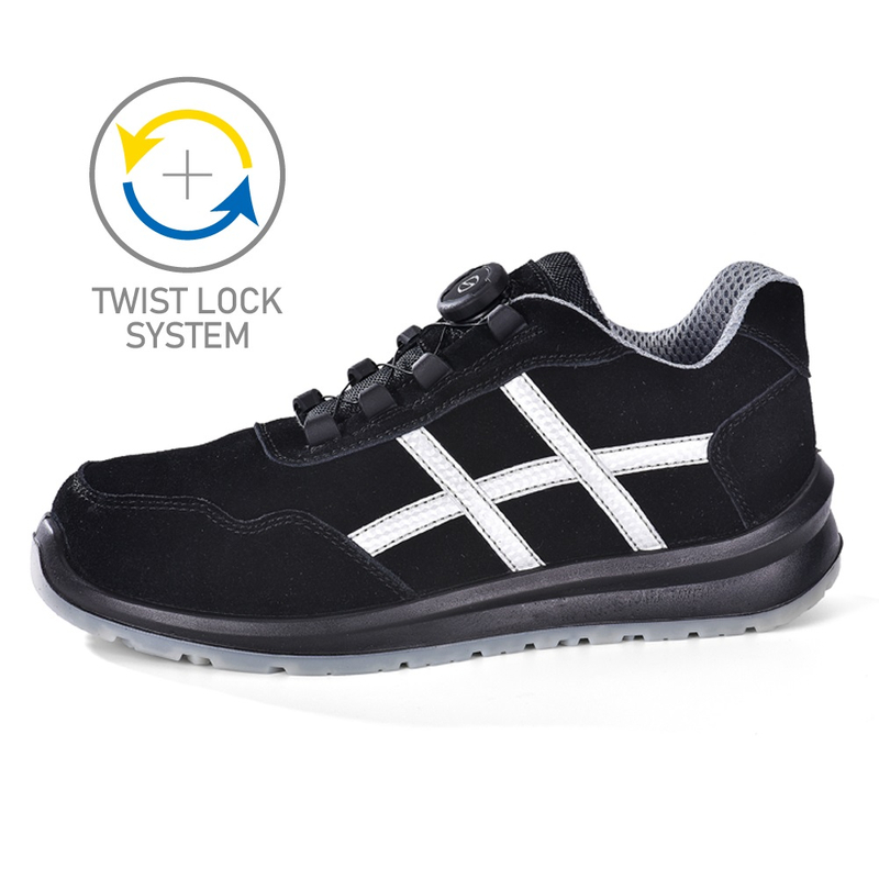 Scarpe antinfortunistiche sportive S1P senza metallo con sistema Twist Lock L-7329TLS