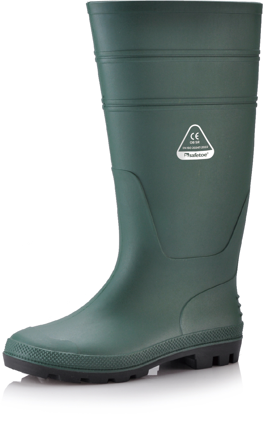 Stivali da pioggia di gomma in PVC W-6036 Green