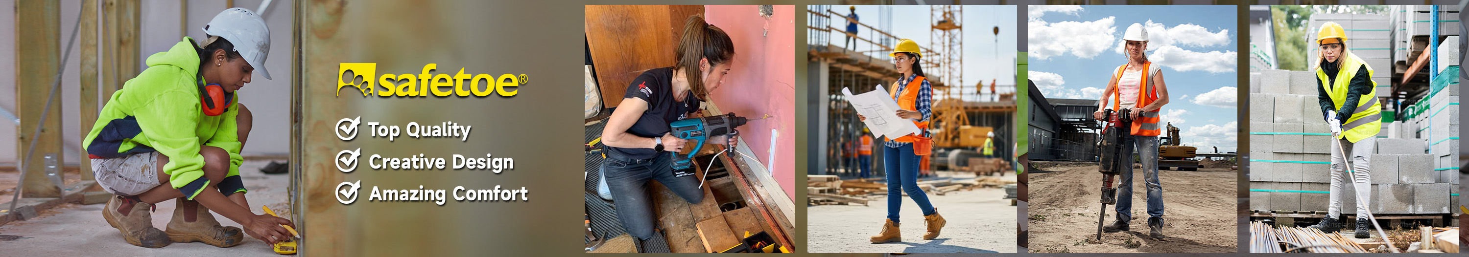 Donne di sicurezza e stivali da lavoro