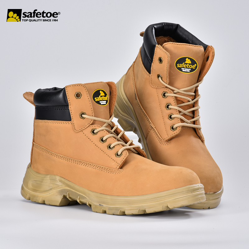 Stivali da lavoro in acciaio in cuoio cow nubuck m-8173