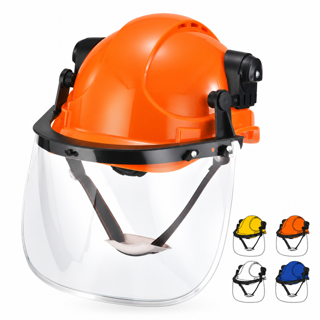 Casco di sicurezza ventilato con visiera W-018V
