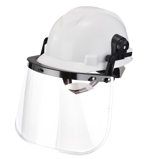 Casco di sicurezza non ventilato con visiera protettiva