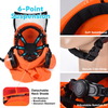 Casco di sicurezza con visiera e protezione antirumore M-5017 Arancione