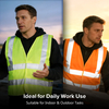 Gilet di sicurezza riflettente ad alta visibilità giallo e arancione | Gilet da lavoro leggero EN ISO 20471